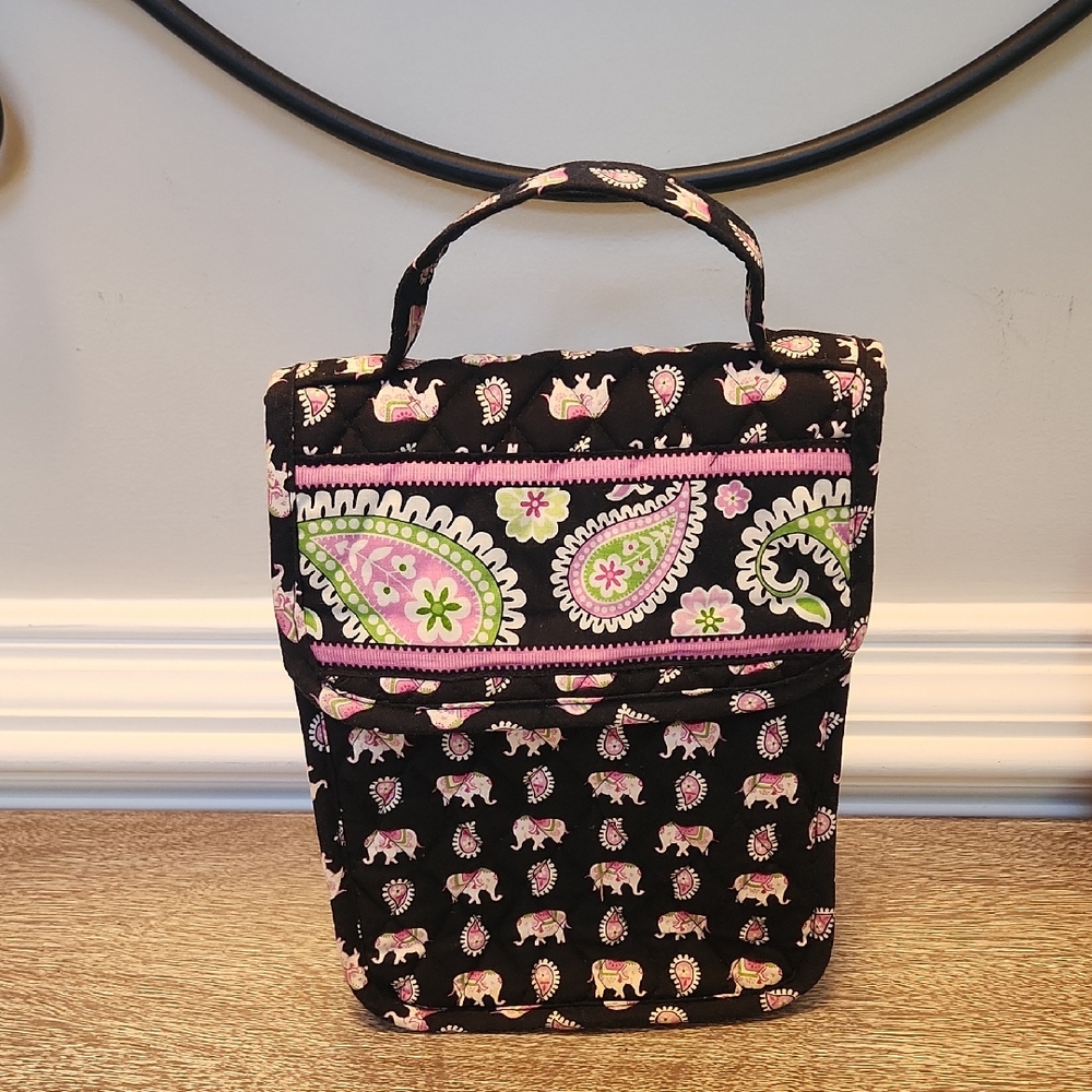 Vera Bradley Black and Pink Paisley Bag